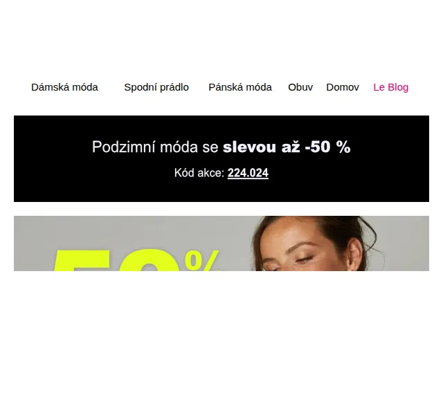 Blancheporte: Až -50 % na velikosti 34-58 – červenec 2026 | Nuslet.cz