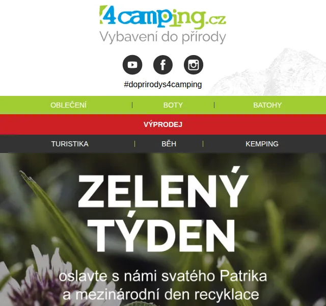 4camping: Zelený týden slev na outdoor – červen 2026 | Nuslet.cz