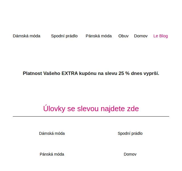 Blancheporte: Sleva 25 % na celý sortiment – červenec 2026 | Nuslet.cz