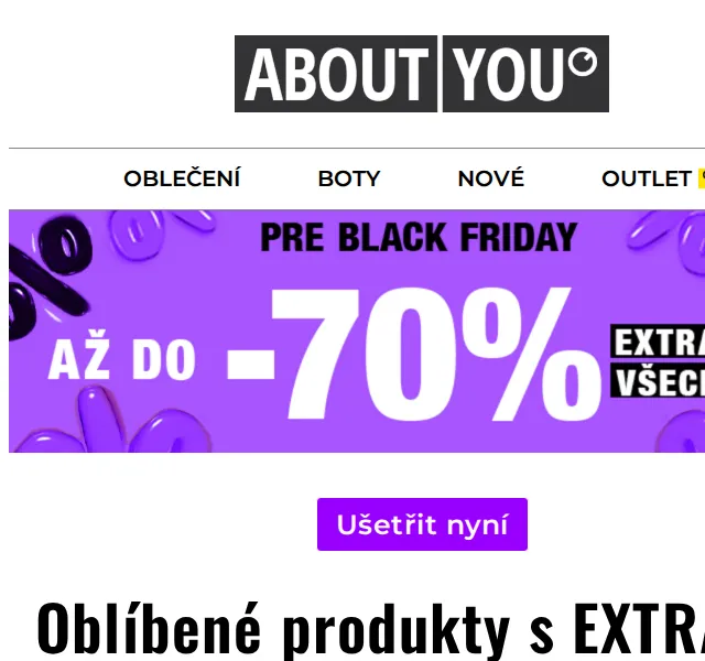 ABOUT YOU: Extra sleva až -70 % na módní značky – červen 2026 | Nuslet.cz