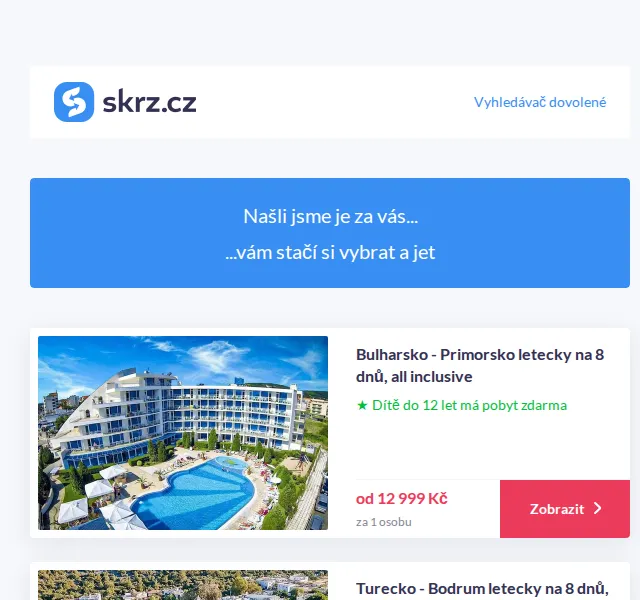 Skrz: Dovolená u moře se slevou až 52 % – červen 2026 | Nuslet.cz