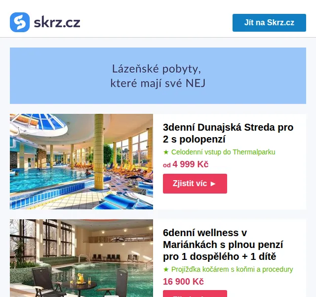 Vánoce na Skrz: wellness pobyty od 1 190 Kč – červen 2026 | Nuslet.cz
