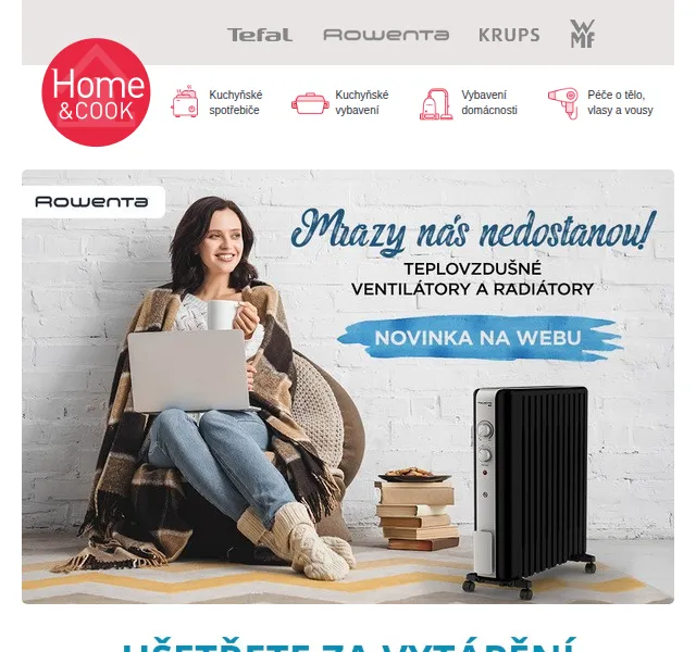 Home & Cook: přímotopy Rowenta od 1 199 Kč – červen 2026 | Nuslet.cz