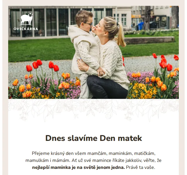 Ovečkárna: Dárek pro maminky se slevou 15 % – červen 2026 | Nuslet.cz