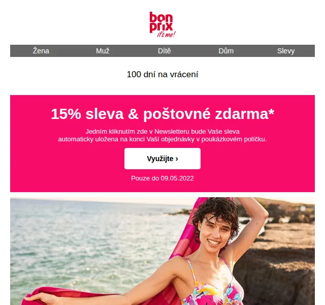 bonprix: 15% sleva a poštovné zdarma – červen 2026 | Nuslet.cz