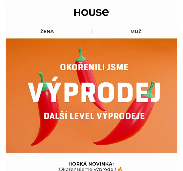 HOUSE: Výprodej jaro/léto 2026 – červen 2026 | Nuslet.cz