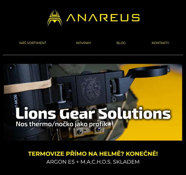 ANAREUS: Termovize ARGON ES + M.A.C.H.O.S. – květen 2026 | Nuslet.cz