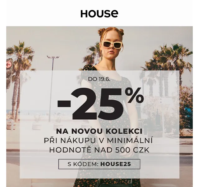 HOUSE: letní sleva 25 % – červen 2026 | Nuslet.cz