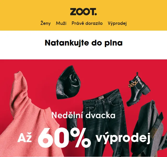 ZOOT: Extra 20% sleva i na výprodej – červen 2026 | Nuslet.cz