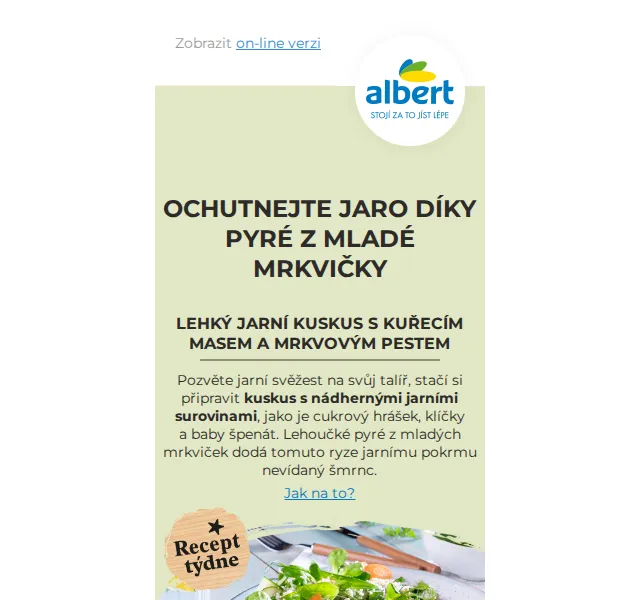 Albert: jarní recepty a slevy – březen 2026 | Nuslet.cz