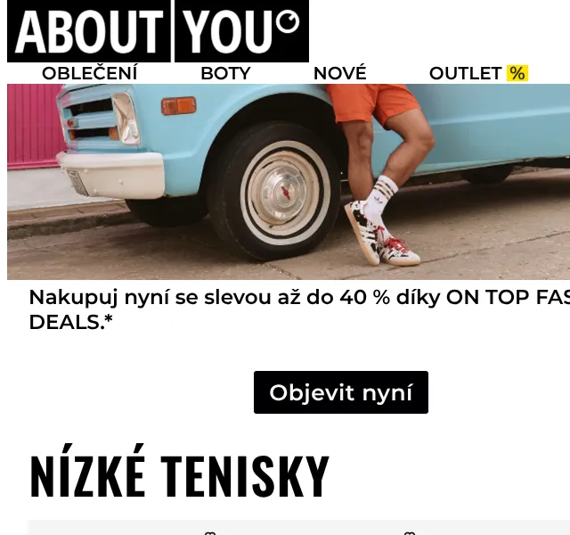 ABOUT YOU: Tenisky až -40 % – duben 2026 | Nuslet.cz