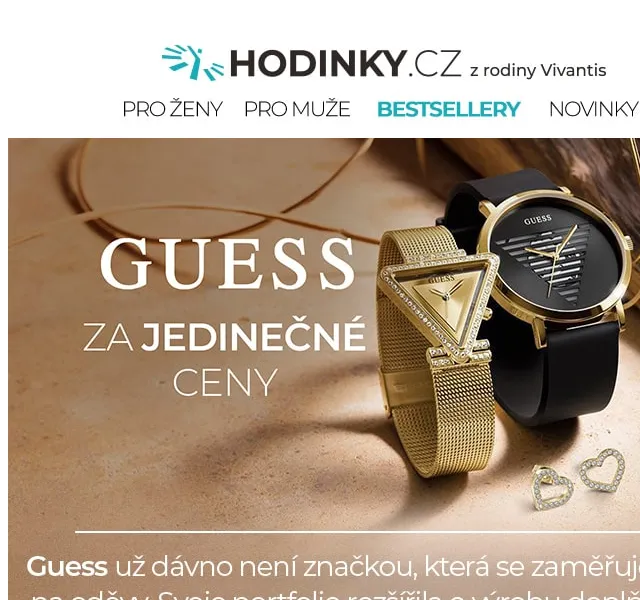 Hodinky.cz: Stylové hodinky a šperky GUESS – červen 2026 | Nuslet.cz