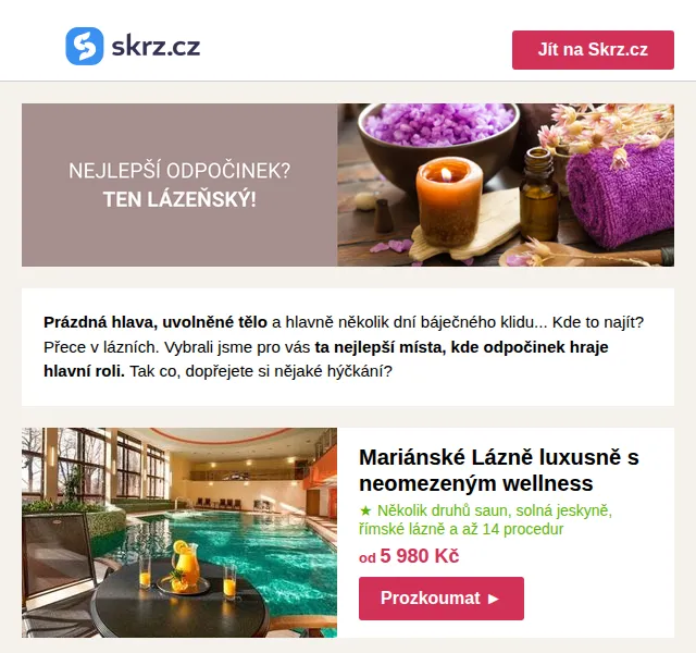 Skrz: Pobyty v lázních od 2 990 Kč – červen 2026 | Nuslet.cz