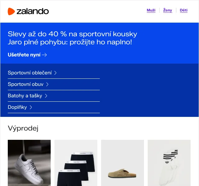 Zalando: Slevy až 40 % na sportovní oblečení – květen 2026