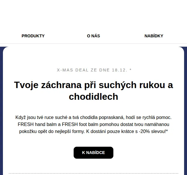 RINGANA: FRESH hand balm a foot balm s 20% slevou – prosinec 2024 | Nuslet.cz