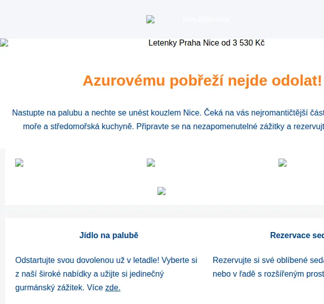 Smartwings: Letenky do Nice od 3 530 Kč – červen 2026 | Nuslet.cz