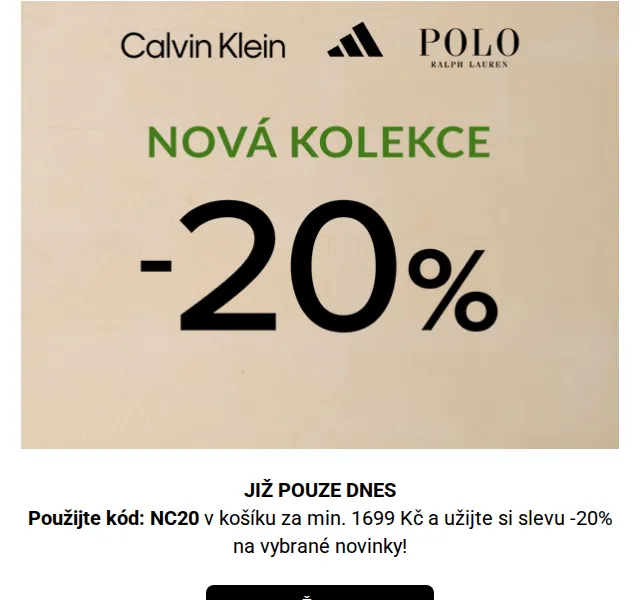 Modivo: Sleva 20 % na novinky s kódem – červen 2026 | Nuslet.cz