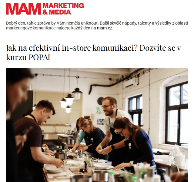 Marketing & Media: Kurz in-store komunikace POPAI – červen 2026 | Nuslet.cz