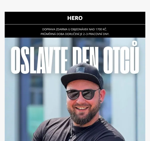 HERO: 15% sleva na pánské oblečení – červen 2026 | Nuslet.cz