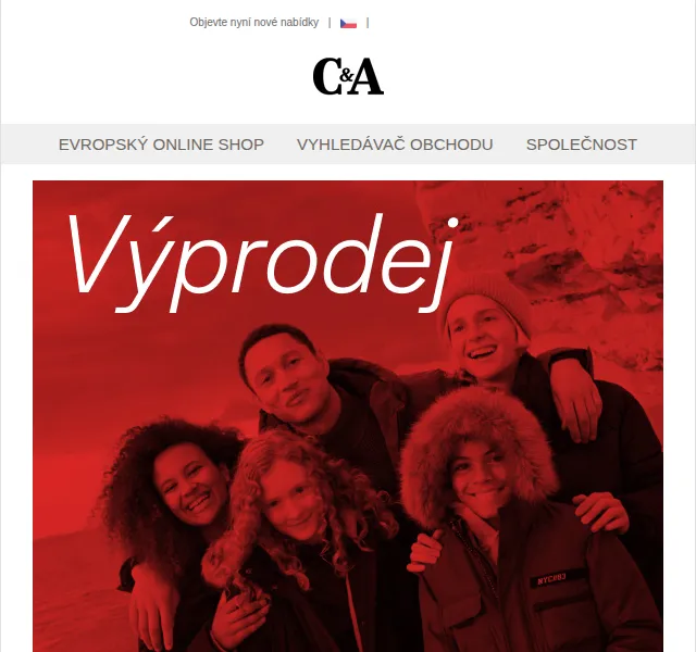 C&A: Výprodej s 50% slevou – červen 2026 | Nuslet.cz