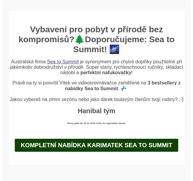 Hanibal.cz: Sea to Summit karimatky – červen 2026 | Nuslet.cz