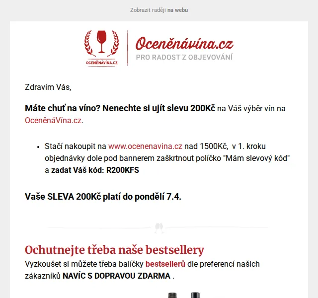 OceněnáVína: sleva 200 Kč – červen 2026 | Nuslet.cz