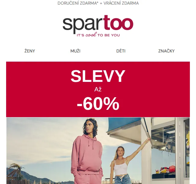 Spartoo.cz: slevy až -60 % na obuv – červen 2026