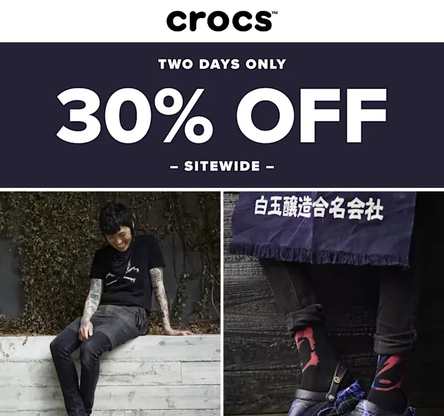 Crocs: sleva 30 % na celý sortiment – červen 2026 | Nuslet.cz