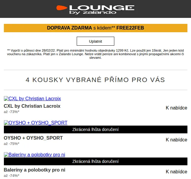 Lounge by Zalando: CXL by Christian Lacroix, OYSHO, Jack & Jones – červen 2026 | Nuslet.cz