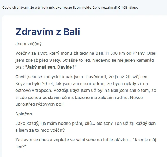 David Lörincz: Mikrokonverze, AI na emaily a zdravá střeva – červen 2026 | Nuslet.cz