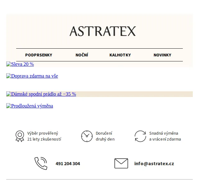 Astratex.cz: 20% sleva na pánské oblečení + doprava zdarma – červen 2026 | Nuslet.cz