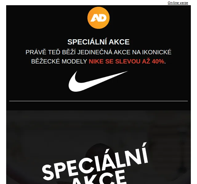 AD Sport: Nike běžecké boty se slevou až 40 % – září 2026