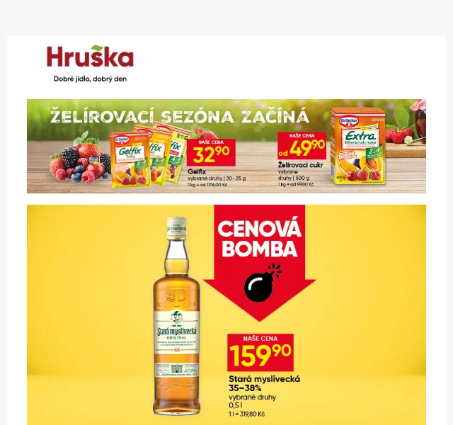 Hruška: Pepsi, Mirinda, 7UP za 29,90 Kč – červen 2026