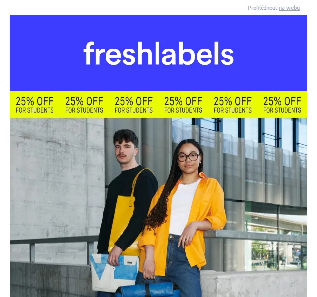 Freshlabels: Sleva 25 % na Freitag – červen 2026 | Nuslet.cz