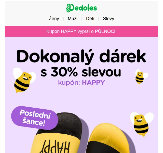 Dedoles: 30% sleva na celou obuv – červen 2026 | Nuslet.cz