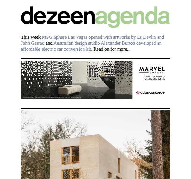 Dezeen Daily: novinky ze světa designu a architektury – červen 2026 | Nuslet.cz