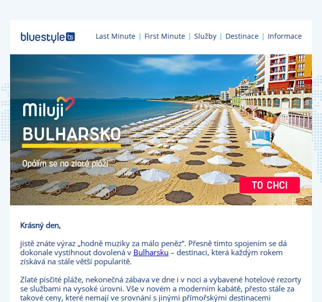 CK Blue Style: Dovolená v Bulharsku od 10 990 Kč – červen 2026 | Nuslet.cz