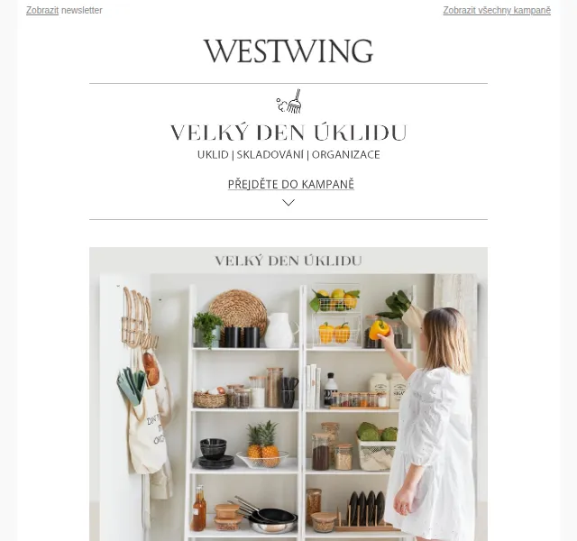Westwing: VELKÝ DEN ÚKLIDU a 10 kampaní – červen 2026 | Nuslet.cz