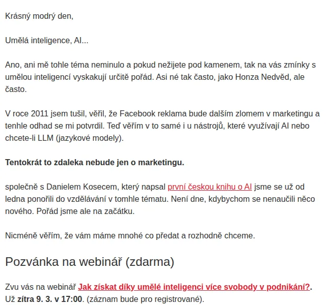 David Lörincz: Webinář o AI zdarma – červen 2026 | Nuslet.cz