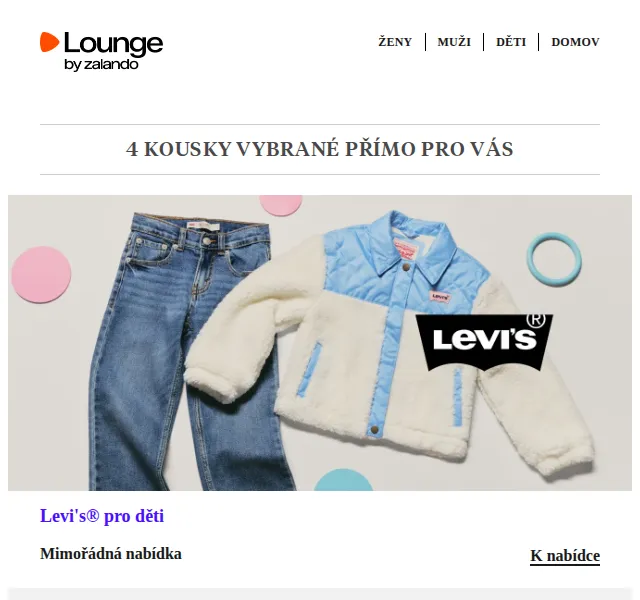 Lounge by Zalando: Levi's, Skechers, Pepe Jeans – až 75 % | Duben 2026