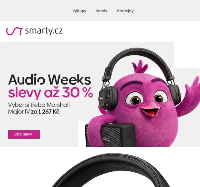 Smarty.cz: Audio Weeks – sluchátka až -31 % + kódy