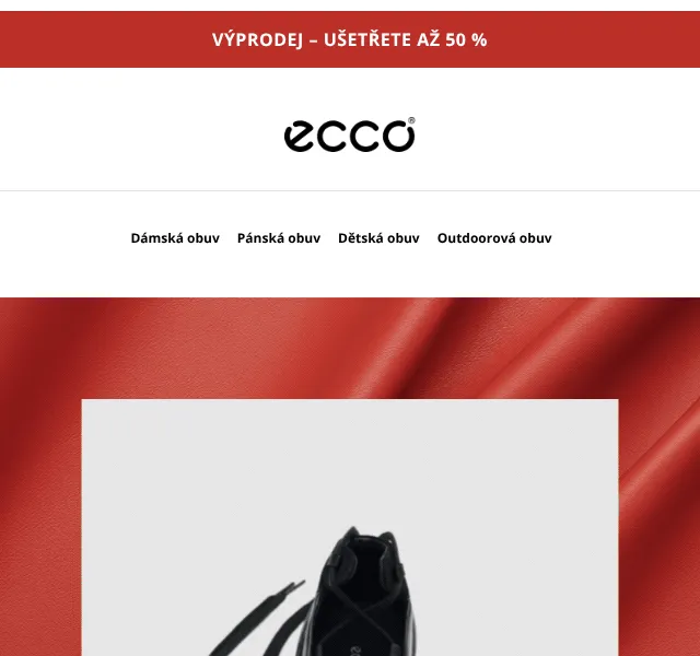 ECCO: Klasické boty až -50 % výprodej – srpen 2026