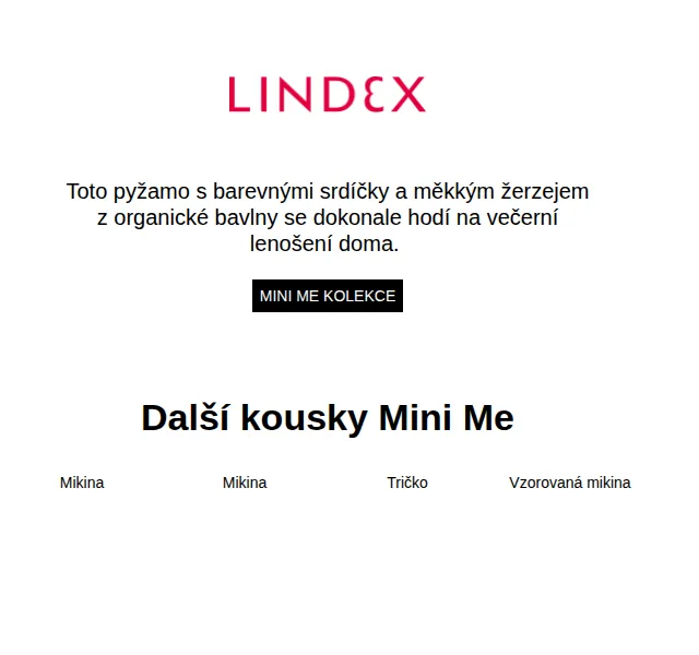 Lindex: Mini Me kolekce s pyžamem ze srdíčky – červen 2026 | Nuslet.cz