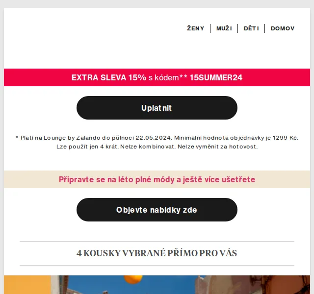 Lounge by Zalando: sleva 75 % na Replay a Skechers + extra 15 % – červen 2026 | Nuslet.cz