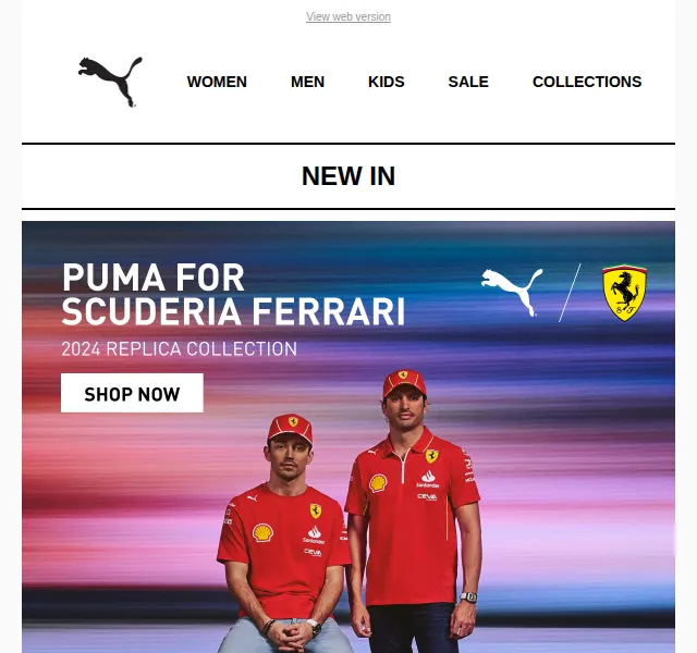 PUMA: Nová kolekce Ferrari 2024 a PAMELA REIF – červen 2026 | Nuslet.cz