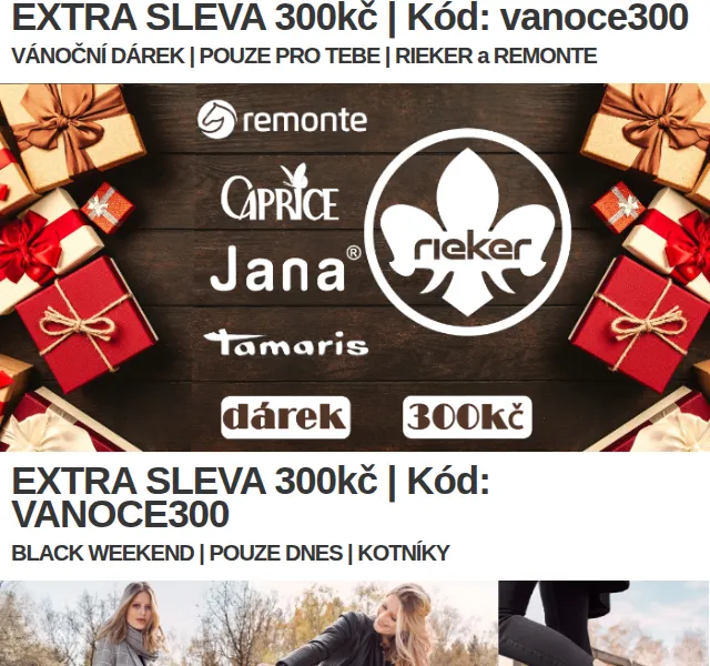 Eliteshoes: Sleva 300 Kč na značky Rieker a Remonte – červen 2026 | Nuslet.cz