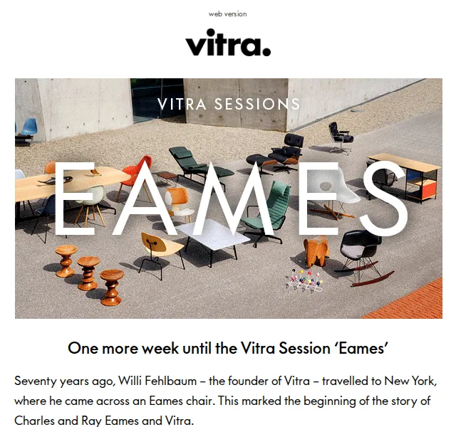 Vitra: Digitalní událost Eames Session – říjen 2023 | Nuslet.cz