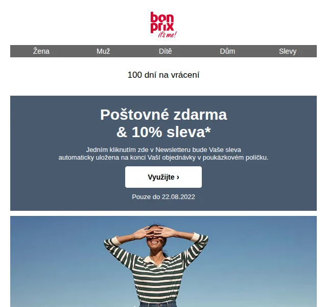 Bonprix: 10% sleva a poštovné zdarma – červen 2026 | Nuslet.cz