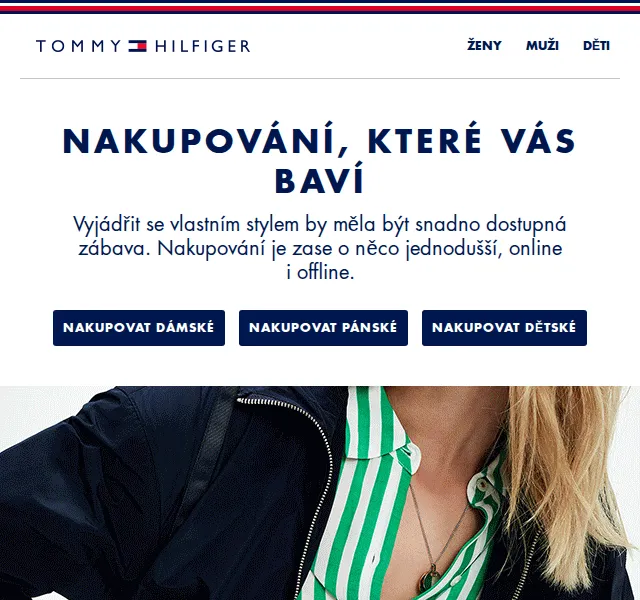 Tommy Hilfiger: sleva 10 % a pohodlné nakupování – červen 2026 | Nuslet.cz