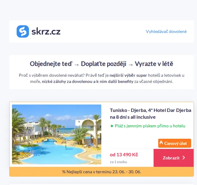 Skrz.cz: All inclusive Řecko od 18 290 Kč – červen 2026 | Nuslet.cz